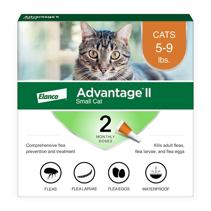 Advantage II Small Cat Flea Treatment (5-9 lbs) - 2 Month Supply