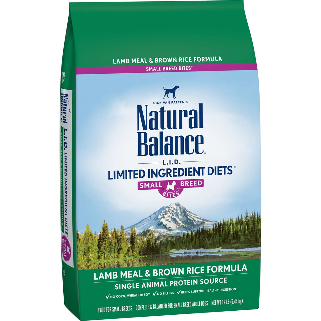 Natural Balance LID Lamb Meal & Brown Rice Small Breed Bites Dry Dog Food, 4.5 lb