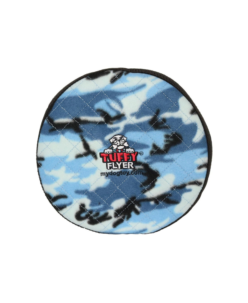 Tuffy Ultimate Flyer Camo Blue  Durable Dog Toy