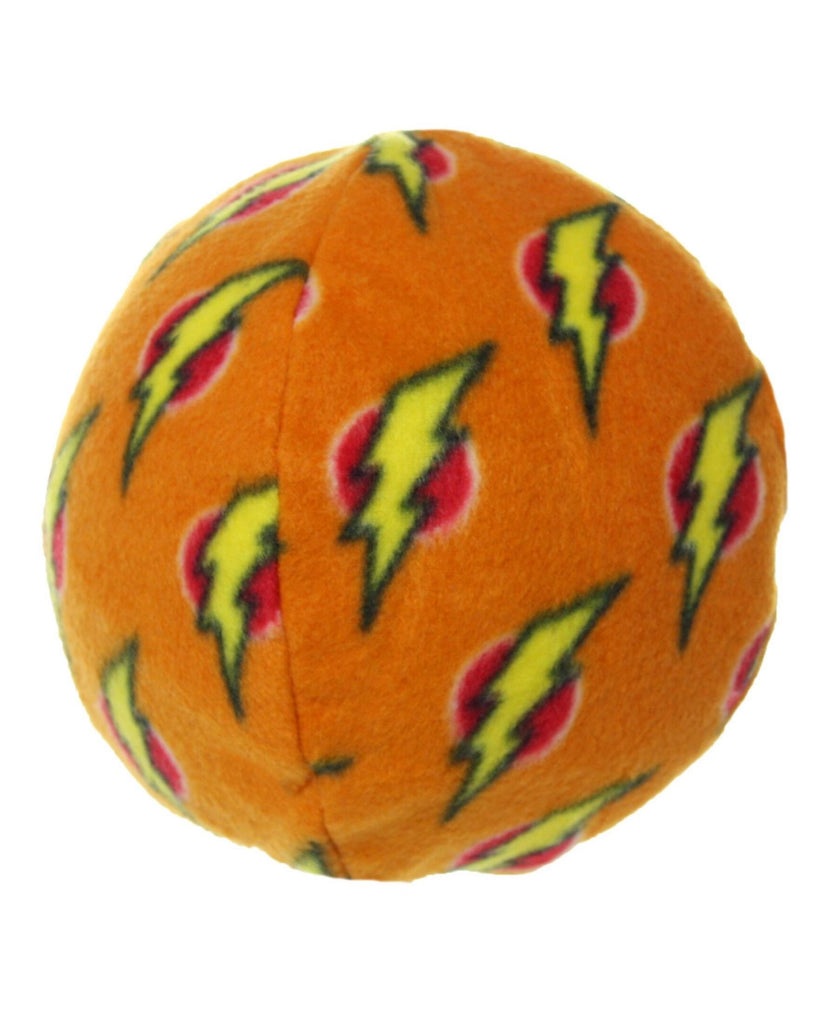 Mighty Ball Large Orange Durable Squeaky Plush No Stuff D...