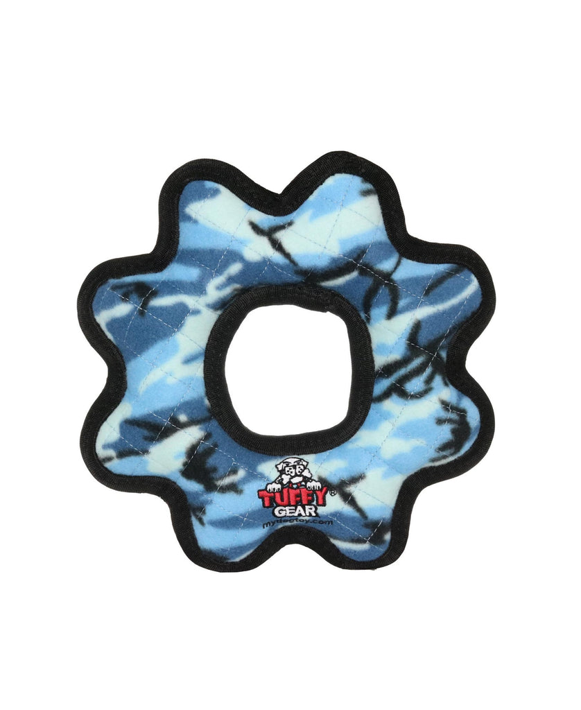 Tuffy Ultimate Gear Ring Durable Dog Toy  Camo Blue