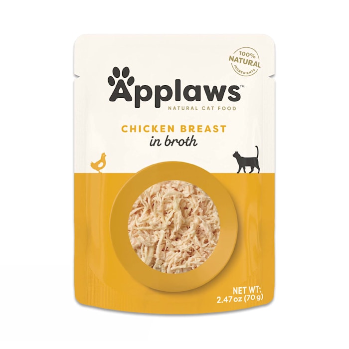 Applaws Cat Food Pouch, Chicken Breast in Broth, Grain-Free, 2.47 oz (Single Pouch)