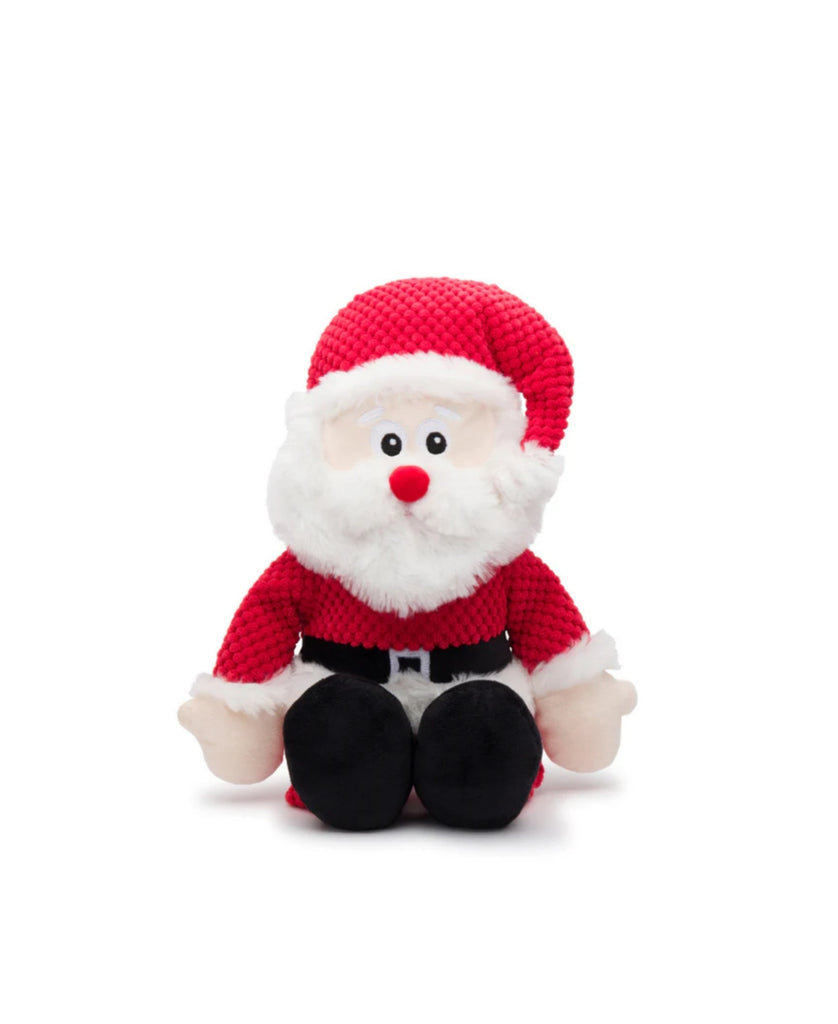 Fabdog Floppy Santa Dog Toy - Large Christmas Plush Squeaky Holiday Toy