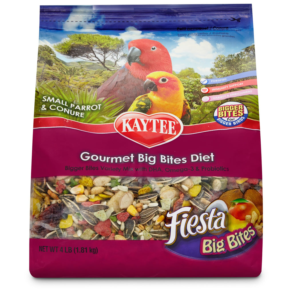 Kaytee Fiesta Big Bites Small Parrot & Conure Food 4 pounds