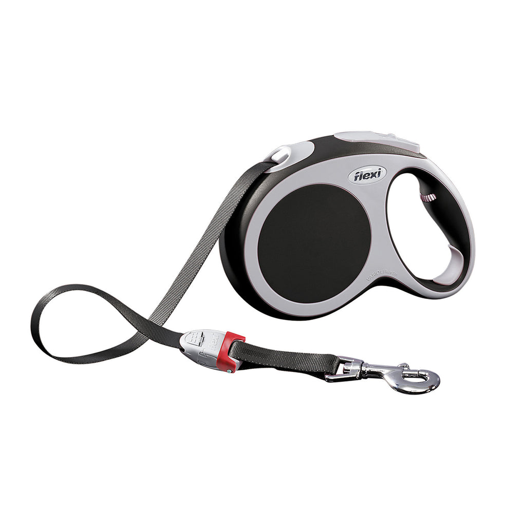 Flexi Vario Tape Retractable Dog Leash, Large, 16 Ft, Black