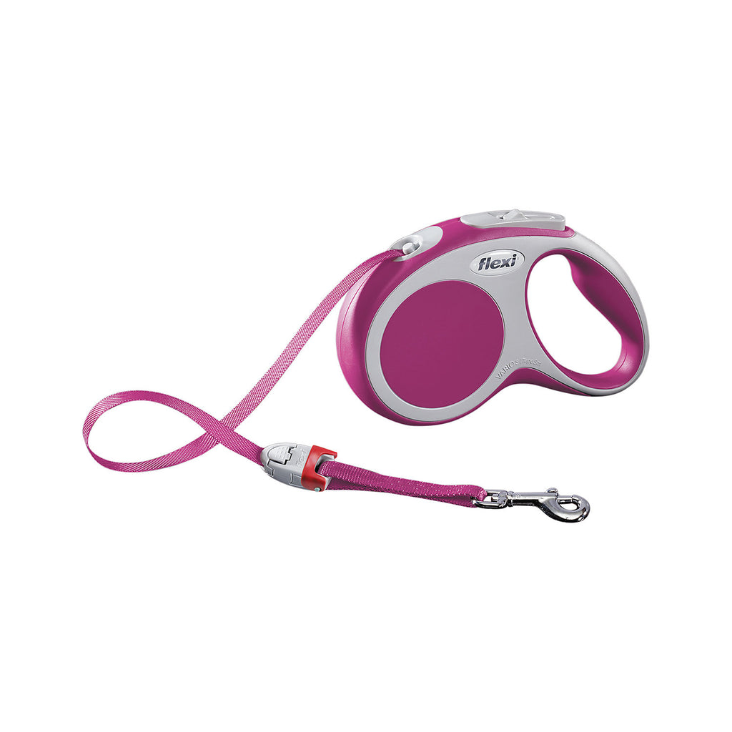 Flexi Vario Tape Retractable Dog Leash, Small, Pink