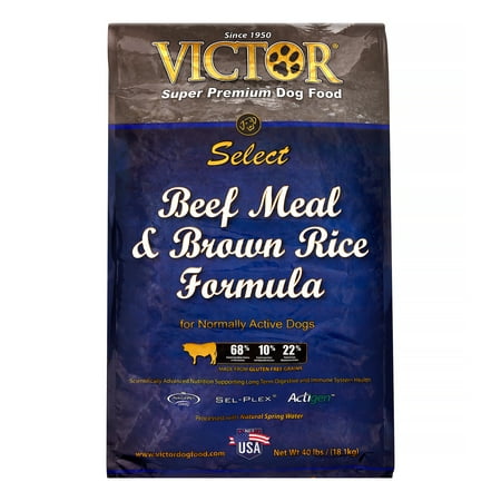 VICTOR Select Beef Meal & Brown Rice Formula Dry Dog Food, 40 lb