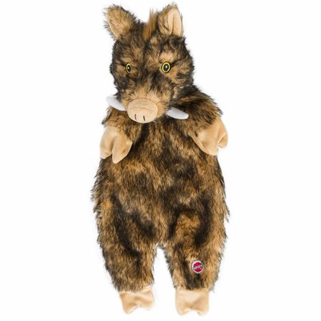 Ethical Pet Spot Furzz Boar Dog Toy - 20 Inch Plush, Stuffing-Free Body, Squeaker