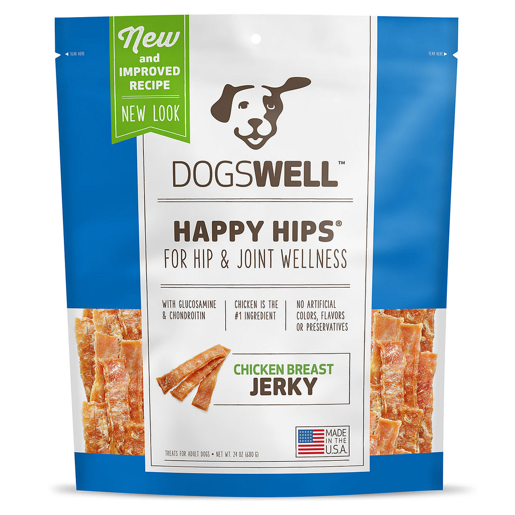 Dogswell Happy Hips Chicken Breast Jerky Dog Treats, 24 oz