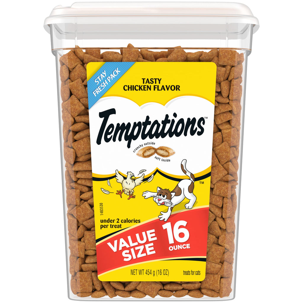 Temptations Tasty Chicken Flavor Crunchy Cat Treats - 16 oz