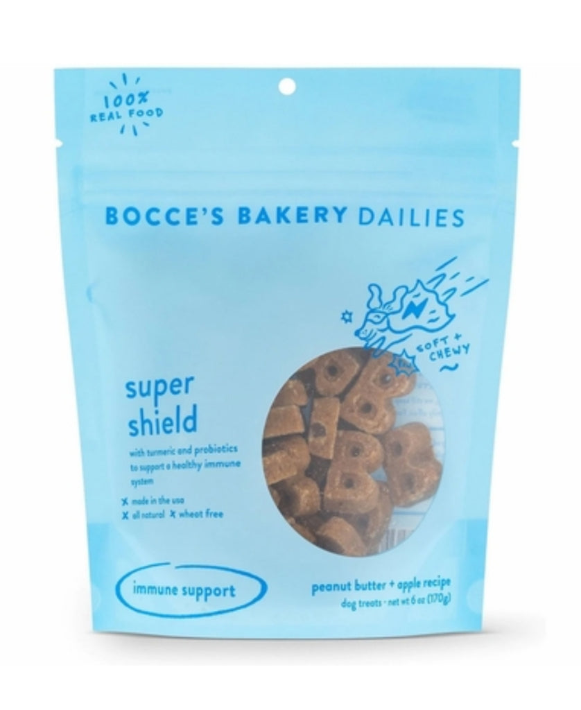 Bocce's Bakery Super Shield Soft & Chewy Dog Treats - Peanut Butter & Apple - 6 oz
