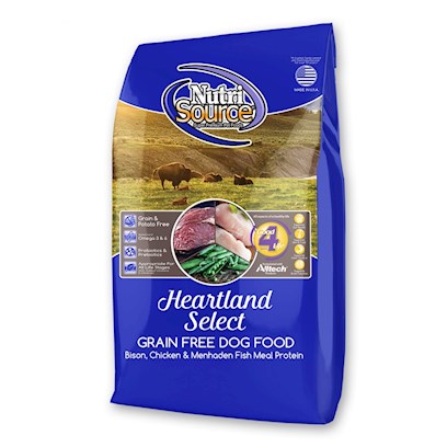 NutriSource GF Heartland Bison Recipe Grain-Free Dry Dog Food, 15 lb Bag