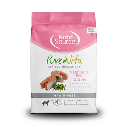 PureVita Grain Free Salmon & Peas Entree Dry Dog Food, 15 lb