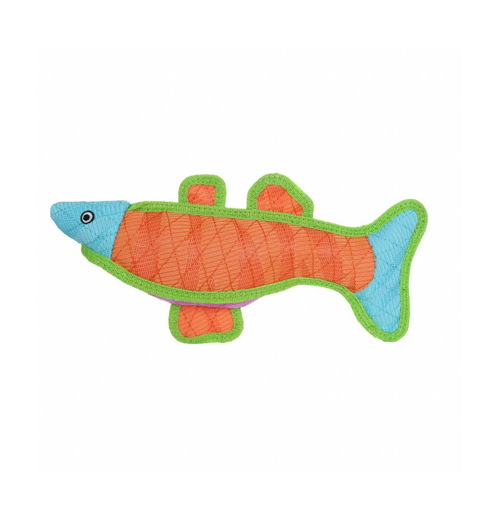 DuraForce Durable Woven Fiber Fish Dog Toy with Squeaker