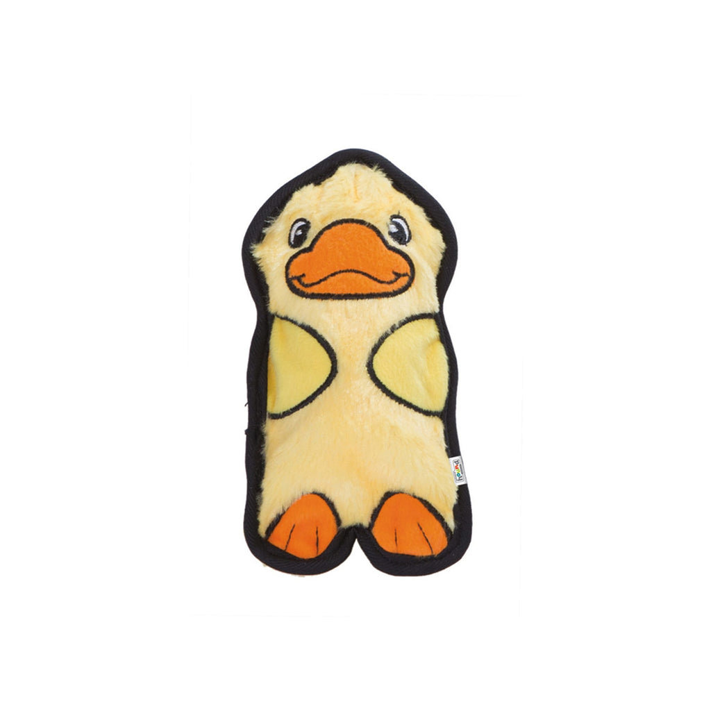 Outward Hound Invincibles Mini Duck Dog Toy - Durable Plush, Stuffing-Free, Squeaky, XS