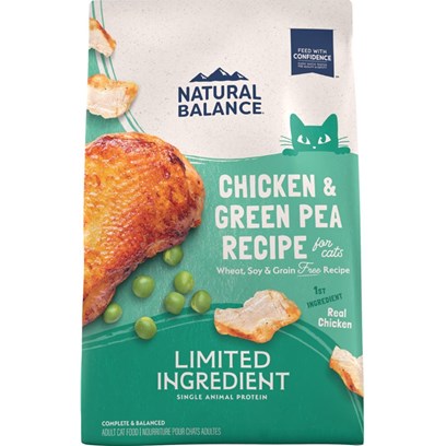 Natural Balance L.I.D. Limited Ingredient Diets Green Pea & Chicken Dry Cat Food - 10 lb Bag