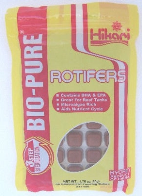 Hikari Bio-Pure Frozen Rotifers - Cubes - 1.75 oz - Fish Food for Fry and Reef Aquariums