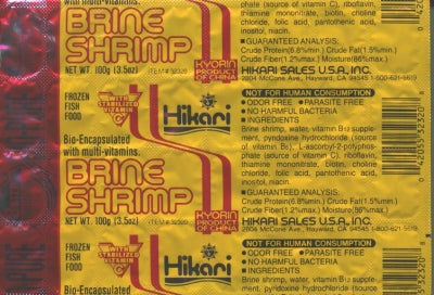 Hikari Bio-Pure Frozen Brine Shrimp Cubes - 3.5 oz (100g) - 32 Cubes - Fish Food