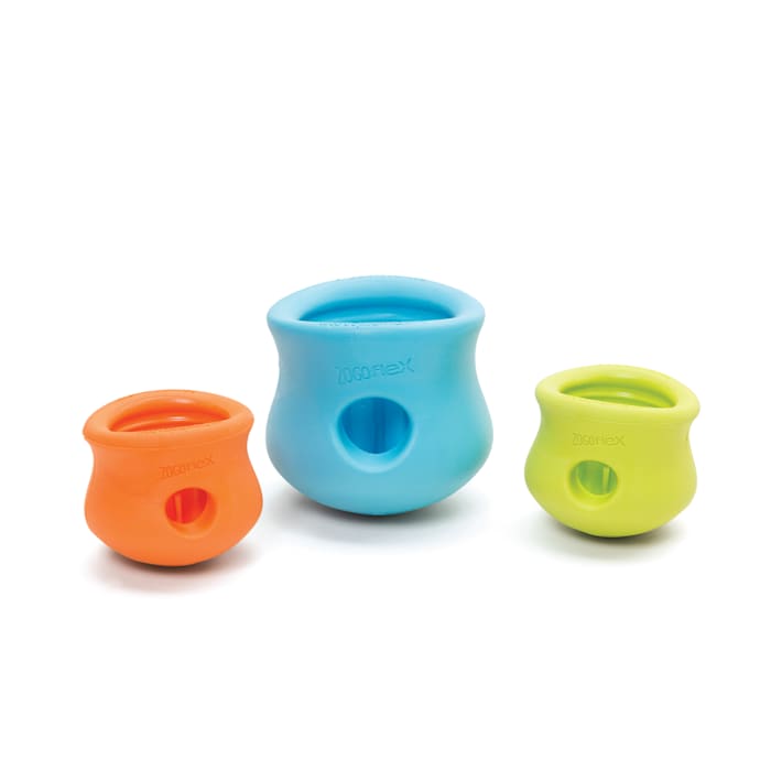 West Paw Zogoflex Toppl Dog Toy - Large - Orange - Treat Dispensing Puzzle