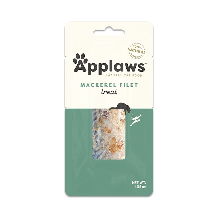 Applaws Mackerel Loin Cat Treats - 1.06 oz Pouch - Natural Single Ingredient Treat
