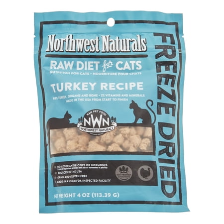 NW Naturals Raw Diet Grain-Free Turkey Freeze Dried Cat T...