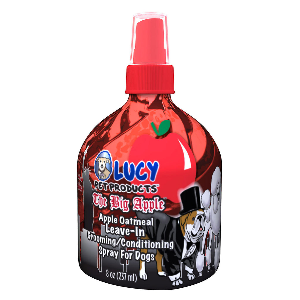 Lucy Pet Big Apple Skin Soothing Apple Oatmeal Leave-in Conditioning Spray - 8 oz