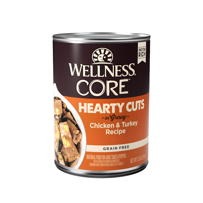 Wellness CORE Hearty Cuts Natural Wet Grain Free Canned D...