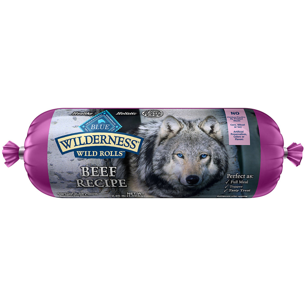 Wilderness Blue Buffalo Beef Roll Wet Dog Food, 2.25 lb