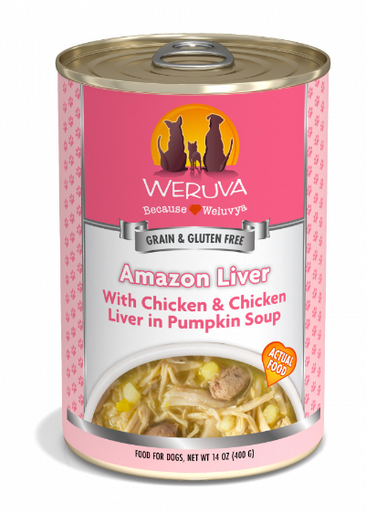 Weruva Amazon Livin' Dog Food - Chicken & Liver with Pumpkin, 14 oz Can