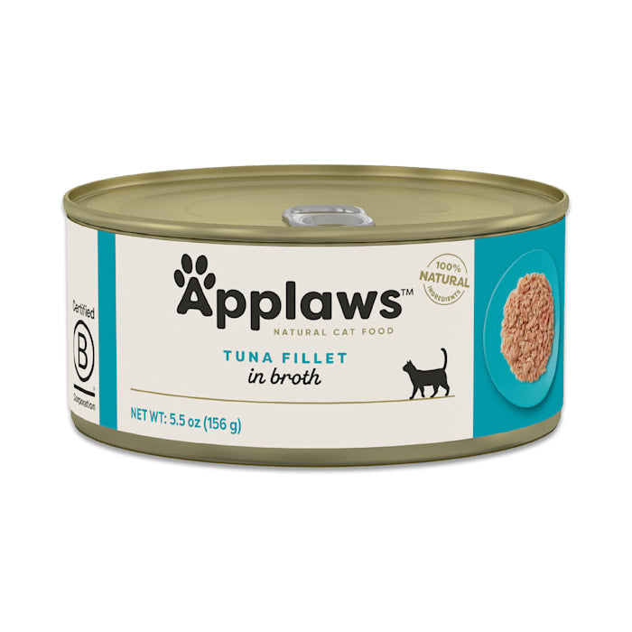 Applaws Natural Wet Cat Food - Tuna Fillet in Broth - 5.5oz Can