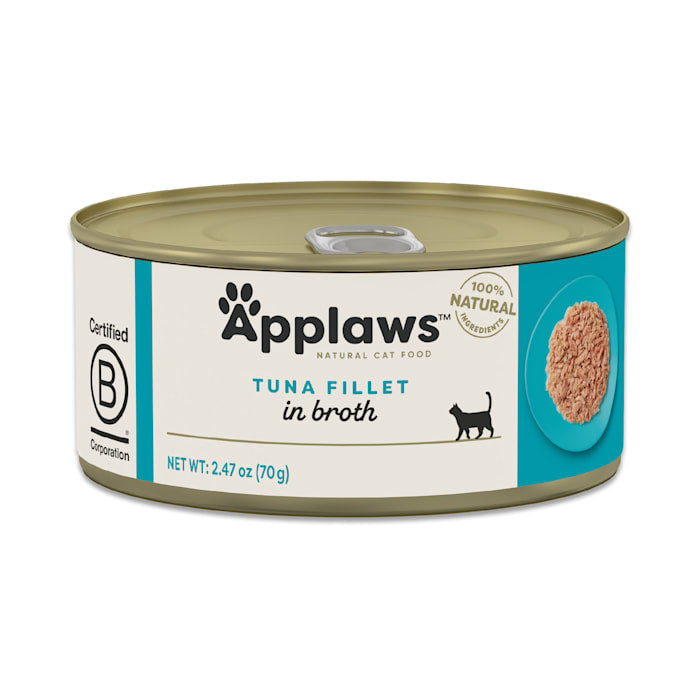 Applaws Natural Wet Cat Food Tuna Fillet in Broth, 2.47 oz