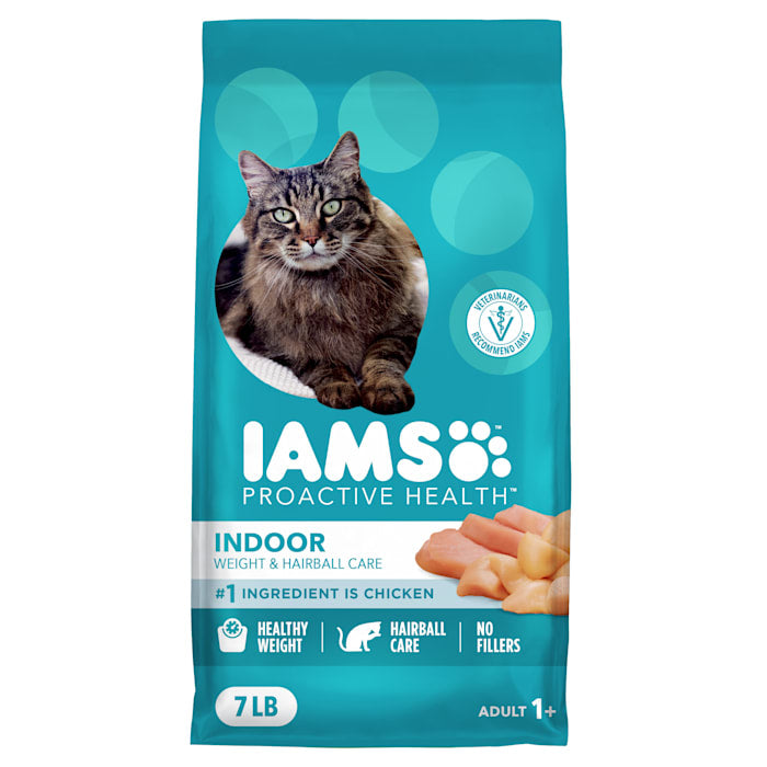 IAMS Proactive Health Indoor Weight & Hairball Care Dry Cat Food - Chicken & Turkey - 7 lbs