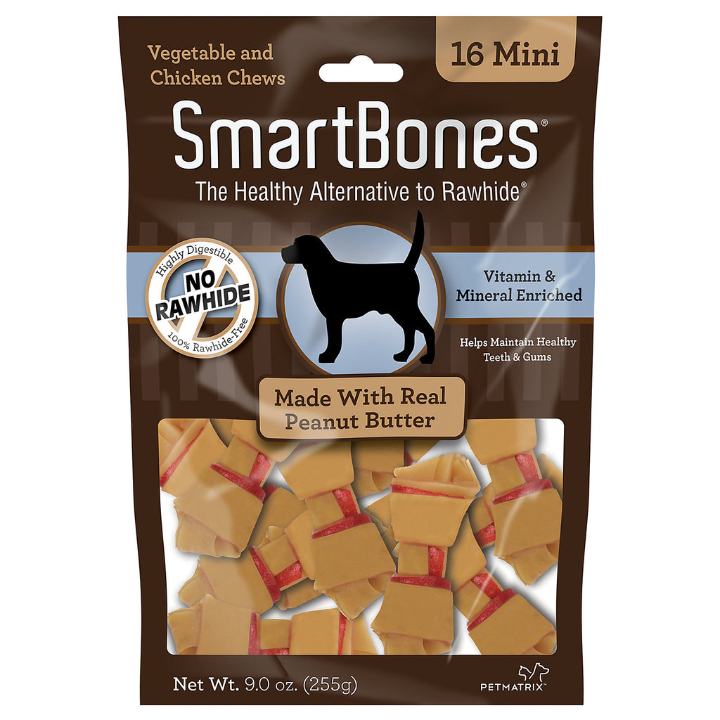 SmartBones Peanut Butter Mini Bones for Dogs  Rawhide-Fre...