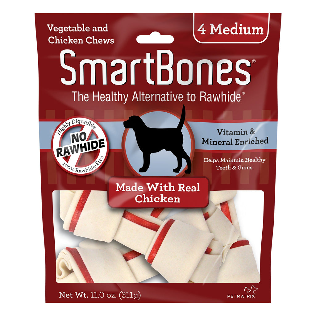 SmartBones Medium Chews With Real Chicken 4 Count  Rawhid...