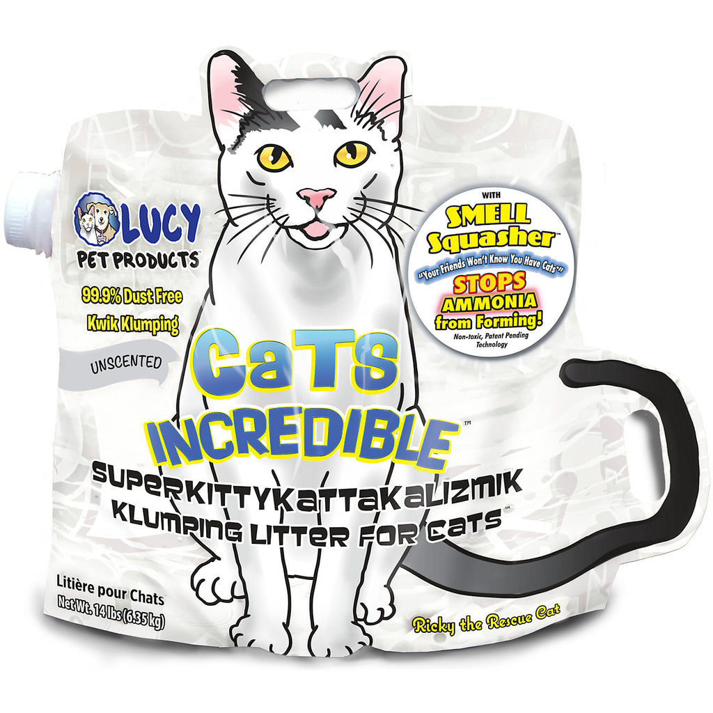 Lucy Pet Products Cat Incredible Unscented Cat Litter, 6.35kg