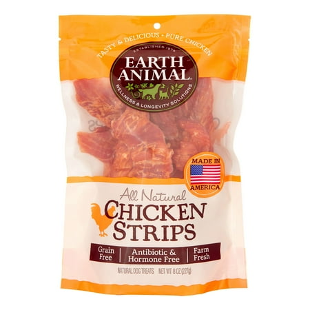 Earth Animal All-Natural Plain Chicken Strips Dog Treats,...