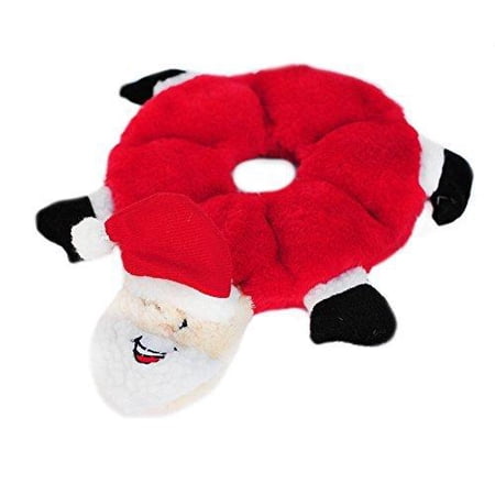 ZippyPaws Holiday Loopy Santa Squeaky No Stuffing Plush D...