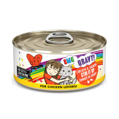 Weruva BFF OMG Stir It Up Chicken & Salmon in Gravy Wet Cat Food, 5.5 oz