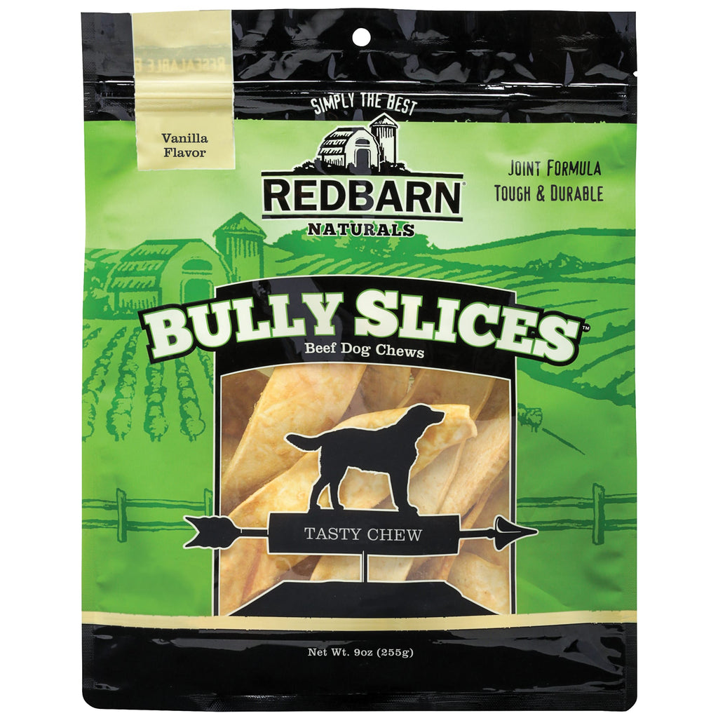 Redbarn Natural Bully Slices - Vanilla Flavor - Dog Treats - 9 oz Bag