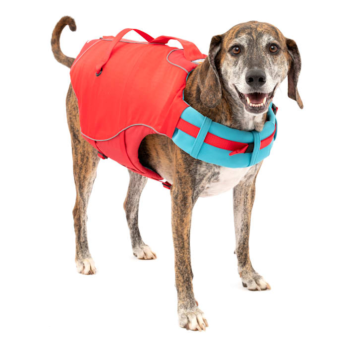 Kurgo Surf N Turf Dog Life Jacket XL Red - Pet Water Safety Vest