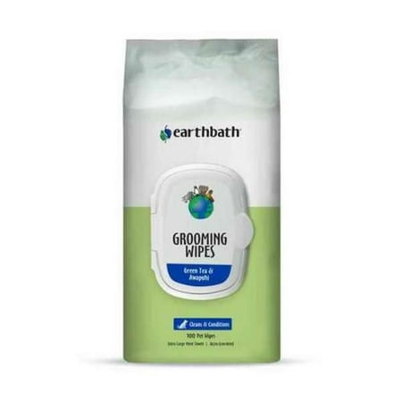 Earthbath Grooming Wipes - Green Tea & Awapuhi - 100 Count