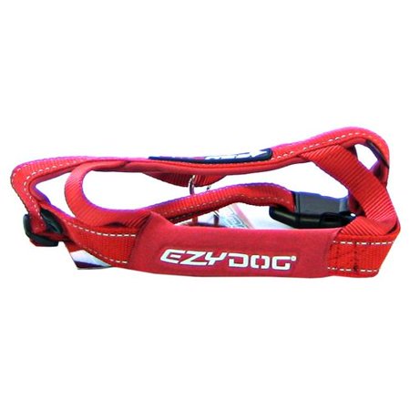 EzyDog Quick Fit Nylon Dog Harness RED MEDIUM