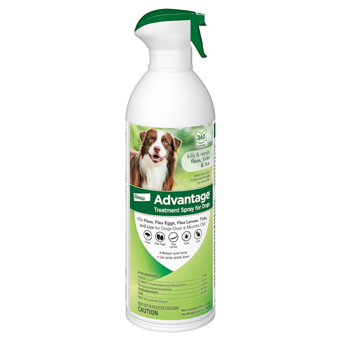 Advantage Flea & Tick Treatment Spray for Dogs, 8 oz - Kills Fleas, Ticks, Larvae & Eggs