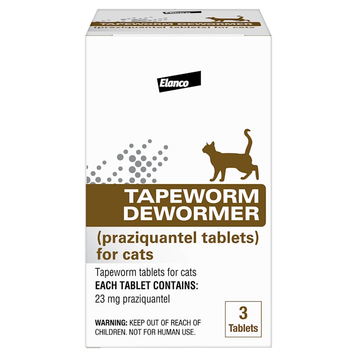 Elanco/Bayer Tapeworm Dewormer for Cats (Praziquantel Tablets), 3 Count