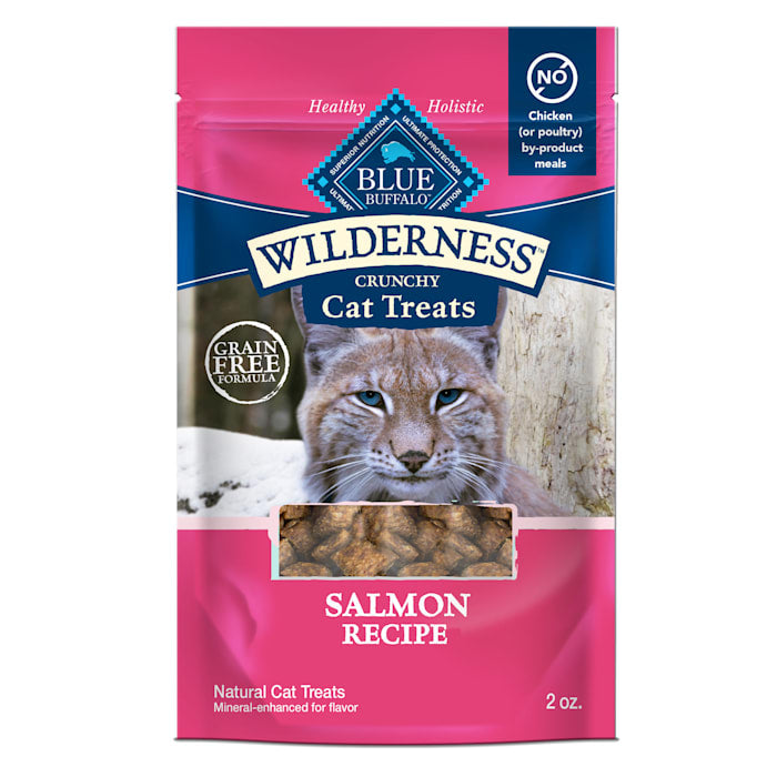 Blue Buffalo Wilderness Salmon Flavor Crunchy Grain-Free Cat Treats, 2 oz Bag