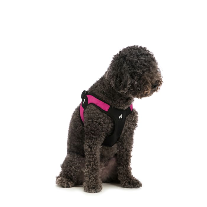 Gooby Escape Free Easy Fit Dog Harness - Small, Hot Pink, No Pull Step-In