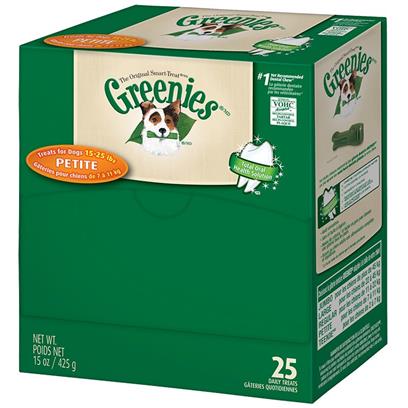 Greenies Dental Chews Petite Treats for Dogs, 25 Count Mini-Me Merchandisers