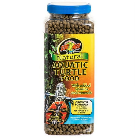 Zoo Med Natural Aquatic Turtle Food - Growth Formula - 13 oz Pellets