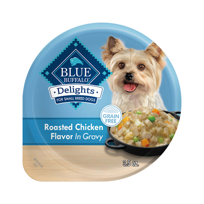Blue Buffalo Delights Small Breed Wet Dog Food, Rotisserie Chicken in Gravy, 3.5 oz
