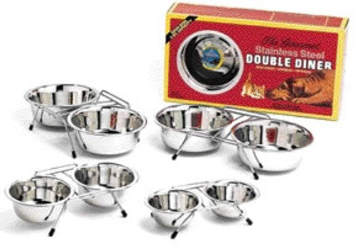 Spot Diner Time Stainless Steel Double Diner Dog Bowl - 1 Pint